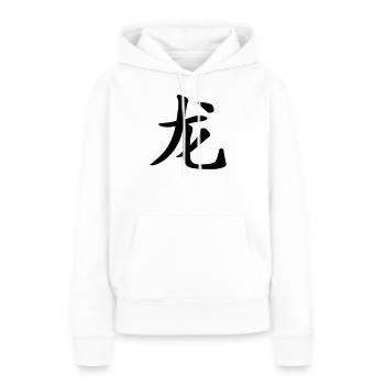 Drachen - Chinesisches Horoskop - Frauen Premium Bio Hoodie - Weiß - Vorne - Julia (174cm)