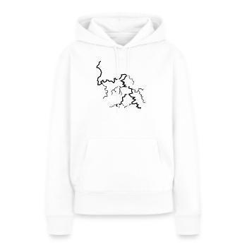 Blitz - Frauen Premium Bio Hoodie - Weiß - Vorne - Julia (174cm)