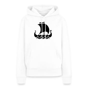 vikings viking - Sweat à capuche Premium bio Femme - blanc - Devant - Julia (174cm)