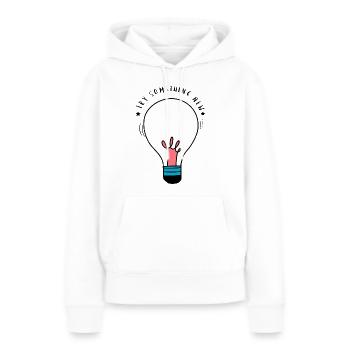 Lampe - Sweat à capuche Premium bio Femme - blanc - Devant - Julia (174cm)
