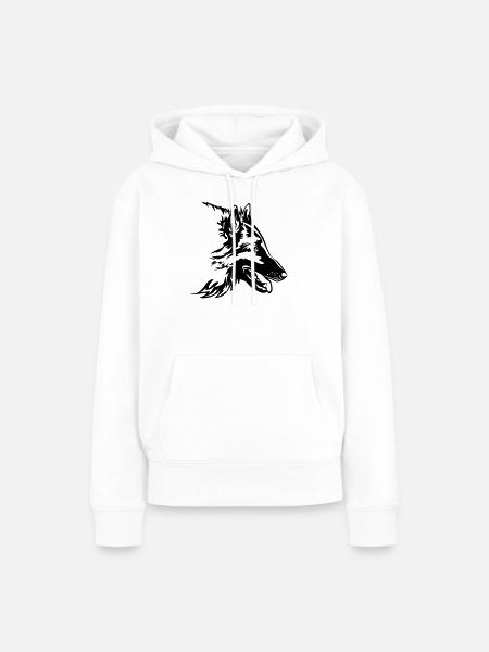 1888 - Sweat à capuche Premium bio Femme - blanc