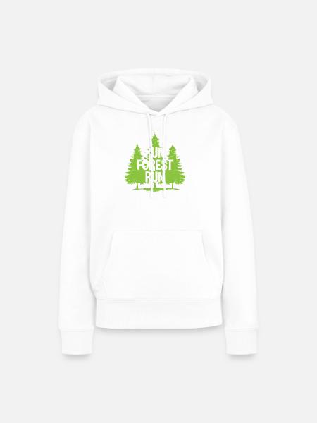 Run Forest Run - Frauen Premium Bio Hoodie - Weiß