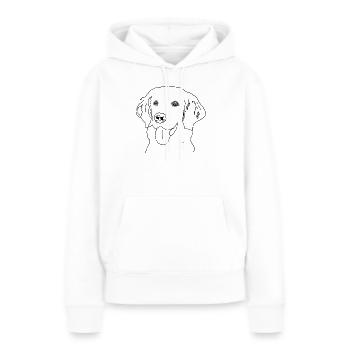Golden retriever - Sweat à capuche Premium bio Femme - blanc - Devant - Julia (174cm)