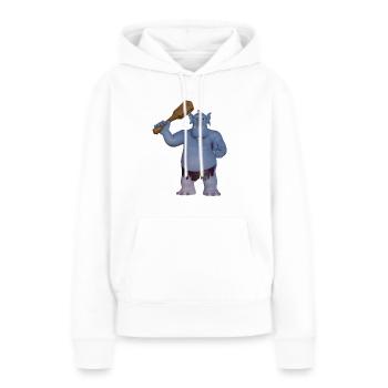Neandertal - Sweat à capuche Premium bio Femme - blanc - Devant - Julia (174cm)