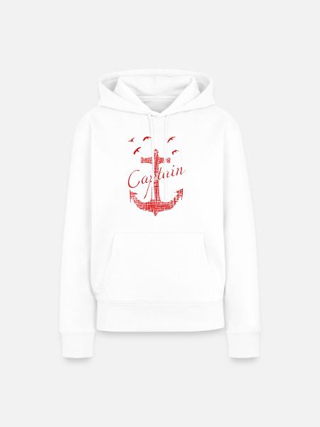 Captain - Frauen Premium Bio Hoodie - Weiß