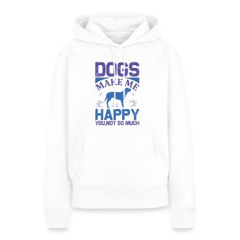 PawPrint Couture - Frauen Premium Bio Hoodie - Weiß - Vorne - Julia (174cm)