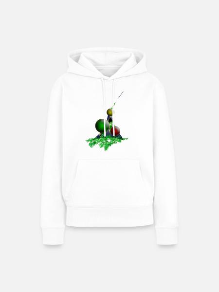 Weihnachtskugeln - Frauen Premium Bio Hoodie - Weiß