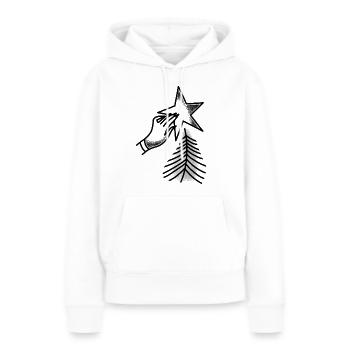 Witchcore-Tattoo-Stil Hand platziert Weihnachtsstern - Frauen Premium Bio Hoodie - Weiß - Vorne - Julia (174cm)