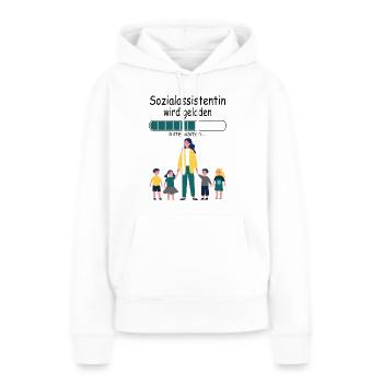 Sozialassistentin in Ausbildung Baby Mädchen - Frauen Premium Bio Hoodie - Weiß - Vorne - Julia (174cm)