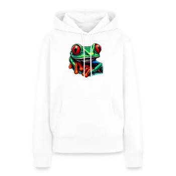 Rainette aux yeux rouges - Sweat à capuche Premium bio Femme - blanc - Devant - Julia (174cm)