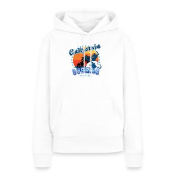 Kalifornisches Surfen in Malibu. - Frauen Premium Bio Hoodie - Weiß - Vorne - Julia (174cm)