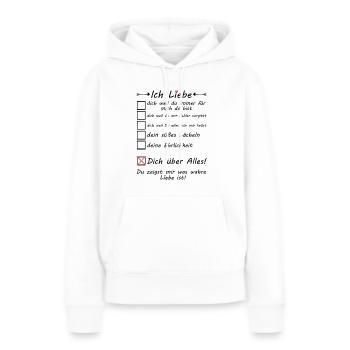 4 Monate zusammen Beziehung Monatstag Freundin - Frauen Premium Bio Hoodie - Weiß - Vorne - Julia (174cm)