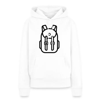 Rucksack - Frauen Premium Bio Hoodie - Weiß - Vorne - Julia (174cm)