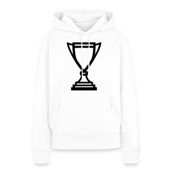 trophée - Sweat à capuche Premium bio Femme - blanc - Devant - Julia (174cm)