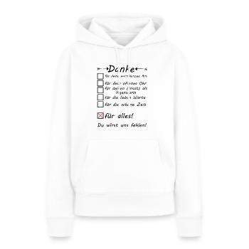 Ingenieurin zum Abschied Rente Ruhestand Danke - Frauen Premium Bio Hoodie - Weiß - Vorne - Julia (174cm)