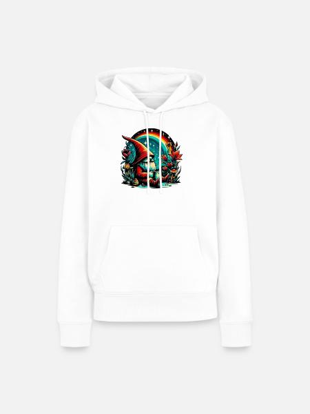 Gnom - Frauen Premium Bio Hoodie - Weiß