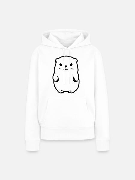 Murmeltier - Frauen Premium Bio Hoodie - Weiß
