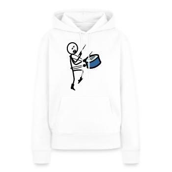 Fanfarentrommel, Perkussionsschaukeln - Frauen Premium Bio Hoodie - Weiß - Vorne - Julia (174cm)
