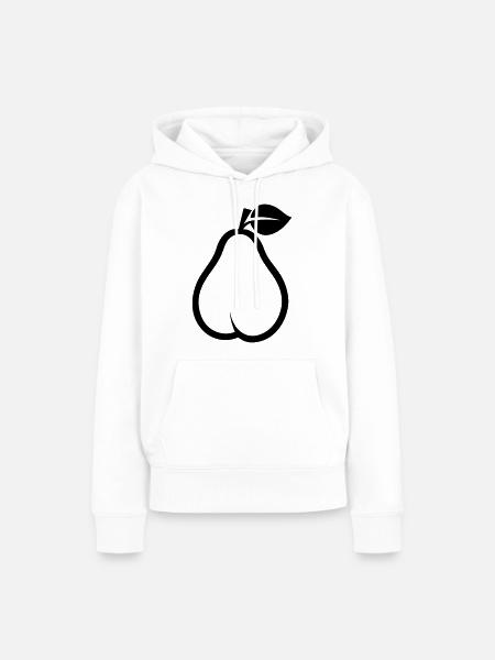 Birne - Frauen Premium Bio Hoodie - Weiß