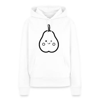 Birne - Frauen Premium Bio Hoodie - Weiß - Vorne - Julia (174cm)