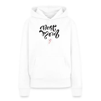 Best Mom – Herzdesign zum Muttertag - Frauen Premium Bio Hoodie - Weiß - Vorne - Julia (174cm)