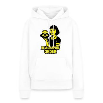 New Graphic Order #1 - Frauen Premium Bio Hoodie - Weiß - Vorne - Julia (174cm)