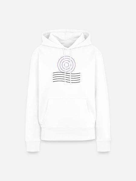 Abstraktes geometrisches Kreisdesign - Frauen Premium Bio Hoodie - Weiß