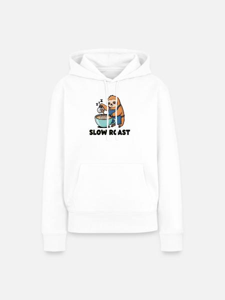 Fauler Latte - Frauen Premium Bio Hoodie - Weiß