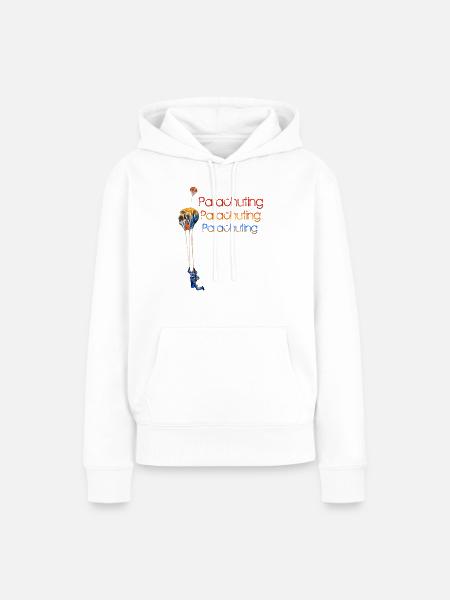 Parachuting - Frauen Premium Bio Hoodie - Weiß