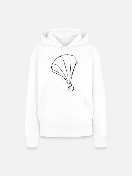 Badminton Federball Skizze - Frauen Premium Bio Hoodie - Weiß