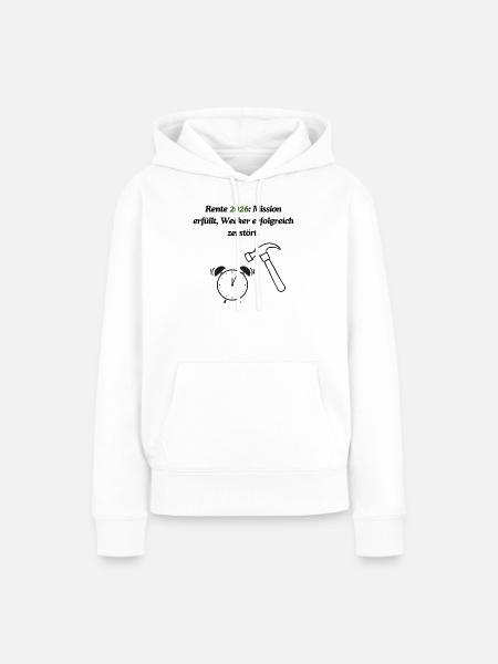 Endliche Rente - Frauen Premium Bio Hoodie - Weiß