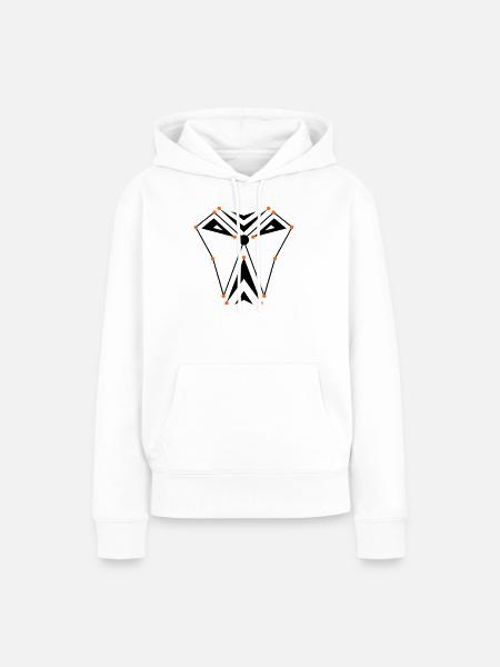 Alien Schädel - Frauen Premium Bio Hoodie - Weiß