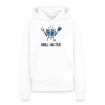 Papa du vrai Maître du Grill - Sweat à capuche Premium bio Femme - blanc - Devant - Julia (174cm)