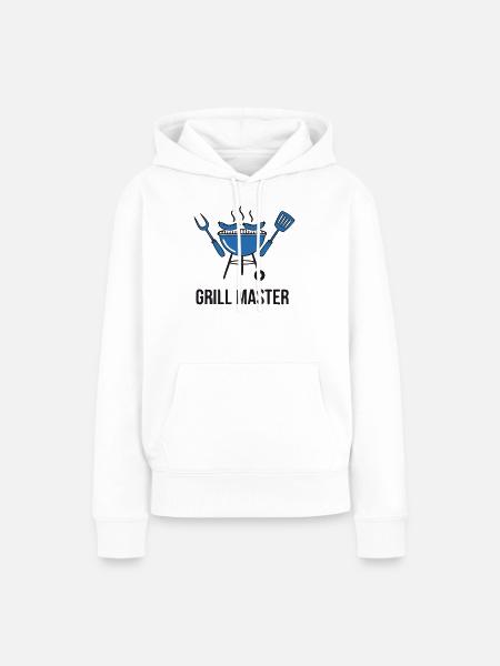 Echter Grill Master Papa - Frauen Premium Bio Hoodie - Weiß