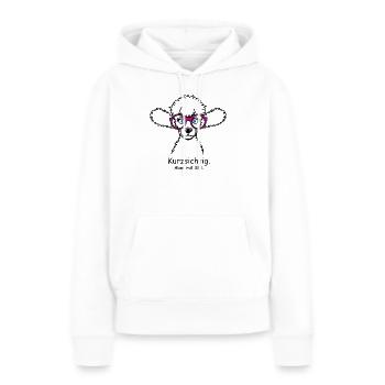 Kurzsichtig. Aber mit Stil. - Frauen Premium Bio Hoodie - Weiß - Vorne - Julia (174cm)
