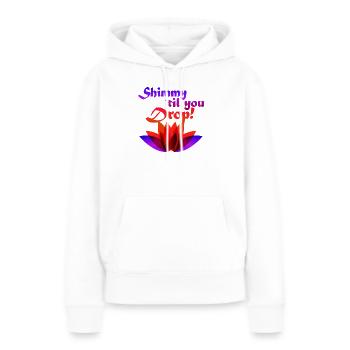Glisse jusqu’à tomber T-shirt de danse du lotus - Sweat à capuche Premium bio Femme - blanc - Devant - Julia (174cm)