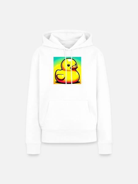 Ente Ente Ente Ente Ente - Frauen Premium Bio Hoodie - Weiß