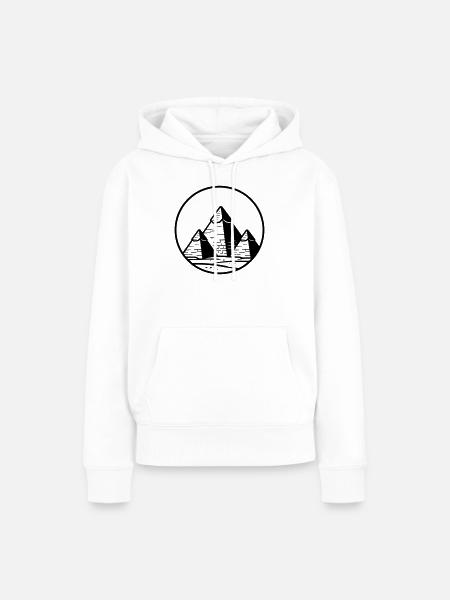 Pyramiden - Frauen Premium Bio Hoodie - Weiß