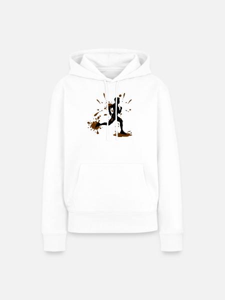 Mud Run Man – Modder Runner Challenge - Frauen Premium Bio Hoodie - Weiß