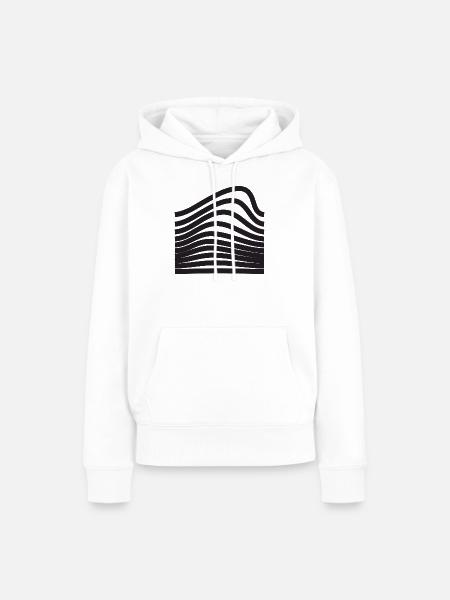 Fette Wellenlinien-Design - Frauen Premium Bio Hoodie - Weiß