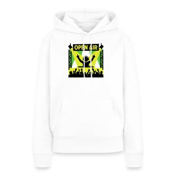 Open Air Festival DJ Bühne Techno Party - Frauen Premium Bio Hoodie - Weiß - Vorne - Julia (174cm)
