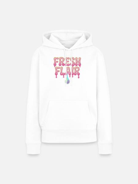 Fresh Flair Lebendiger Style - Frauen Premium Bio Hoodie - Weiß