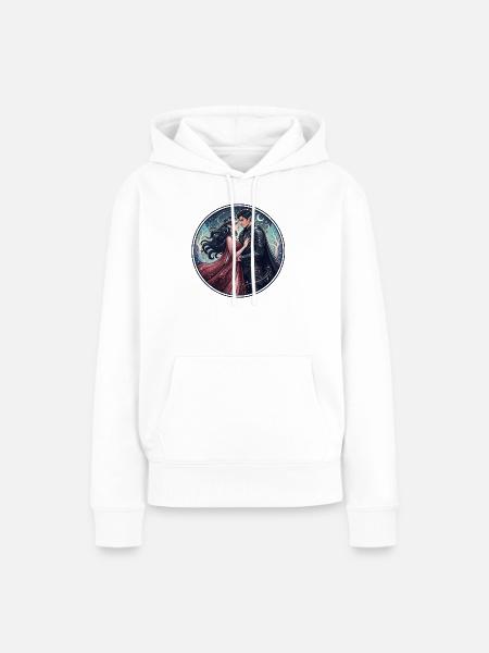 Ritterliebe unter Sternen - Frauen Premium Bio Hoodie - Weiß