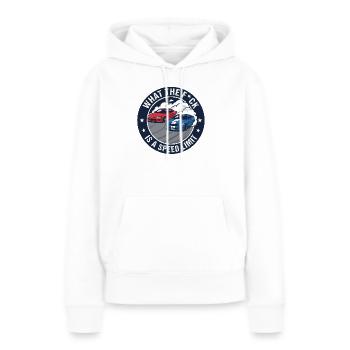 Conception du cercle humoristique à dérive - Sweat à capuche Premium bio Femme - blanc - Devant - Julia (174cm)