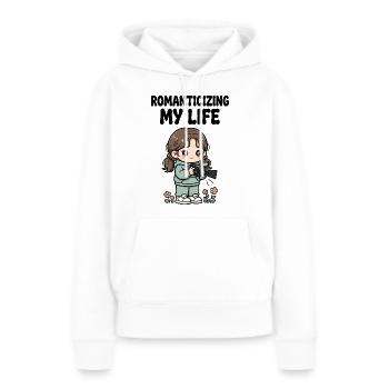 Das Leben durch die Kamera genießen - Frauen Premium Bio Hoodie - Weiß - Vorne - Julia (174cm)
