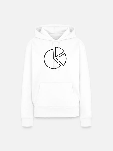 Analytics Tortendiagramm-Linien-Symbol - Frauen Premium Bio Hoodie - Weiß