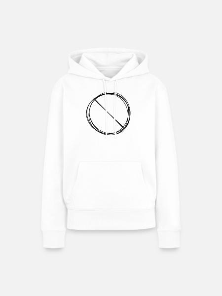 Verbotsschild handgezeichnet - Frauen Premium Bio Hoodie - Weiß
