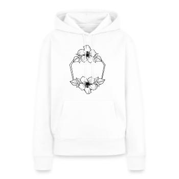 Hibiscus Boho Flower 8 - Frauen Premium Bio Hoodie - Weiß - Vorne - Julia (174cm)