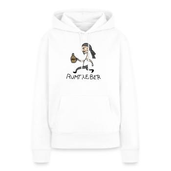 Pirat mit Rum - Frauen Premium Bio Hoodie - Weiß - Vorne - Julia (174cm)