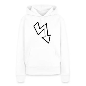 Éclair - Sweat à capuche Premium bio Femme - blanc - Devant - Julia (174cm)
